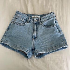 PacSun June Blue Denim Mom Shorts